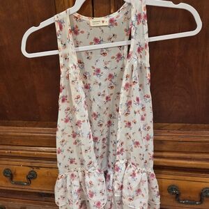 Beautees Pink and Blue Floral Top